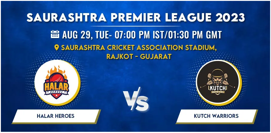 Halar Heroes vs Kutch Warriors Today Match Prediction & Live Odds - Saurashtra Premier League 2023