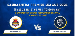 Halar Heroes vs Zalawad Royals Today Match Prediction & Live Odds - Saurashtra Premier League 2023