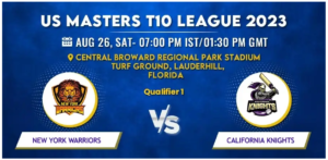 New York Warriors vs California Knights Today Match Prediction & Live Odds - Qualifier US Masters T10 League 2023