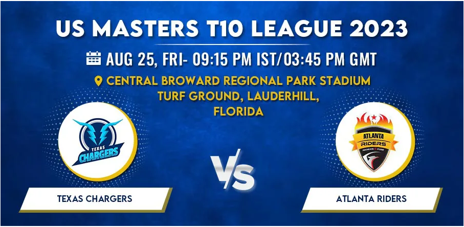 Texas Chargers vs Atlanta Riders Today Match Prediction & Live Odds - US Masters T10 League 2023