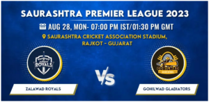 Zalawad Royals vs Gohilwad Gladiators Today Match Prediction & Live Odds - Saurashtra Premier League 2023