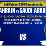 Bahrain vs Saudi Arabia Today Match Prediction & Live Odds - Gulf Cricket T20I Championship 2023