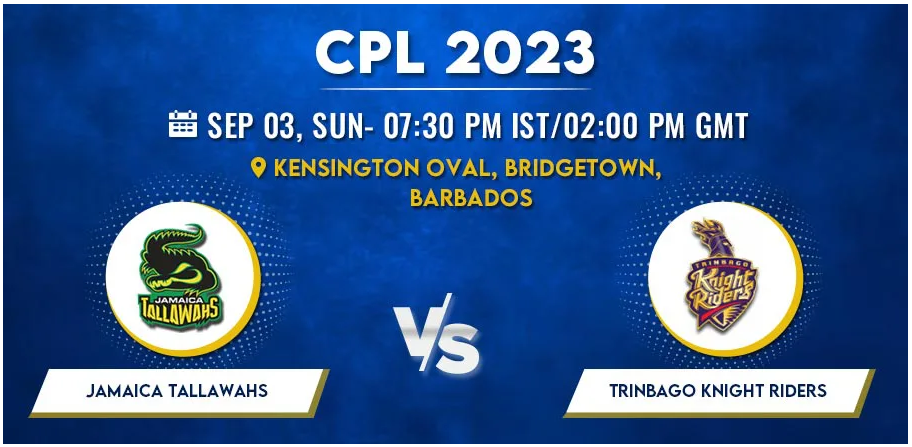 Jamaica Tallawahs vs Trinbago Knight Riders Today Match Prediction & Live Odds - CPL 2023