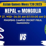 Nepal vs Mongolia Today Match Prediction & Live Odds - Asian Games 2023