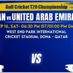 Oman vs UAE Today Match Prediction & Live Odds - Gulf Cricket T20I Championship 2023