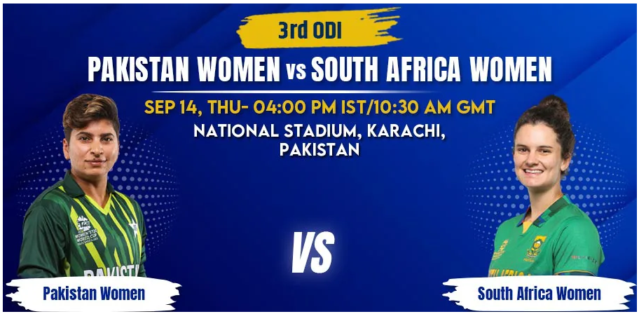 Pakistan vs South Africa Women 3rd ODI Match Prediction