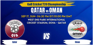 Qatar vs Oman Today Match Prediction & Live Odds - Gulf Cricket T20I Championship 2023