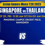 Singapore vs Thailand Today Match Prediction & Live Odds - Asian Games 2023