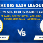 Adelaide Strikers vs Brisbane Heat Women T20 Today Match Prediction & Live Odds - WBBL 2023