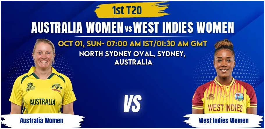 Australia vs West Indies Women 1st T20 Today Match Prediction & Live Odds