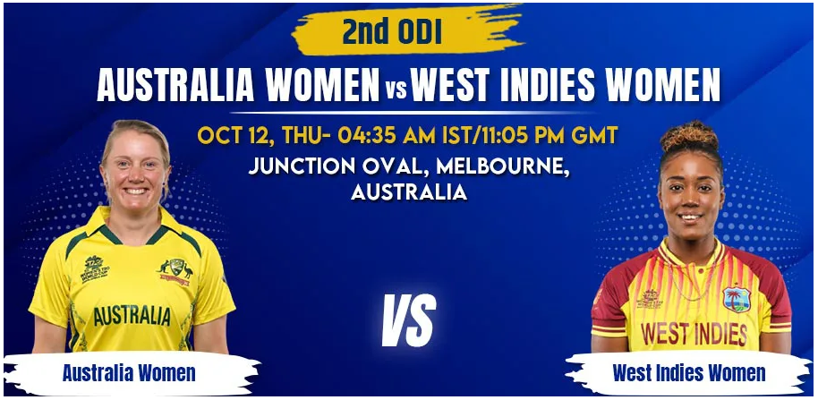 Australia vs West Indies Women 2nd ODI Today Match Prediction & Live Odds