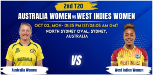 Australia vs West Indies Women 2nd T20 Today Match Prediction & Live Odds