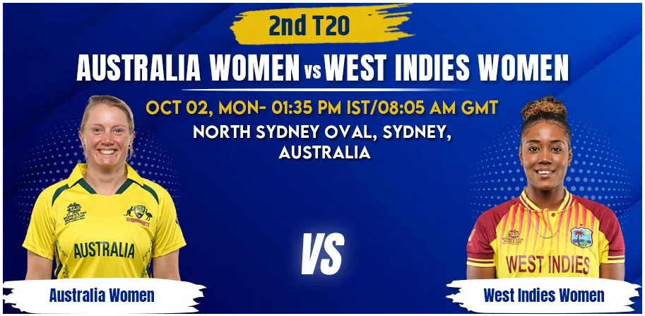 Australia vs West Indies Women 2nd T20 Today Match Prediction & Live Odds