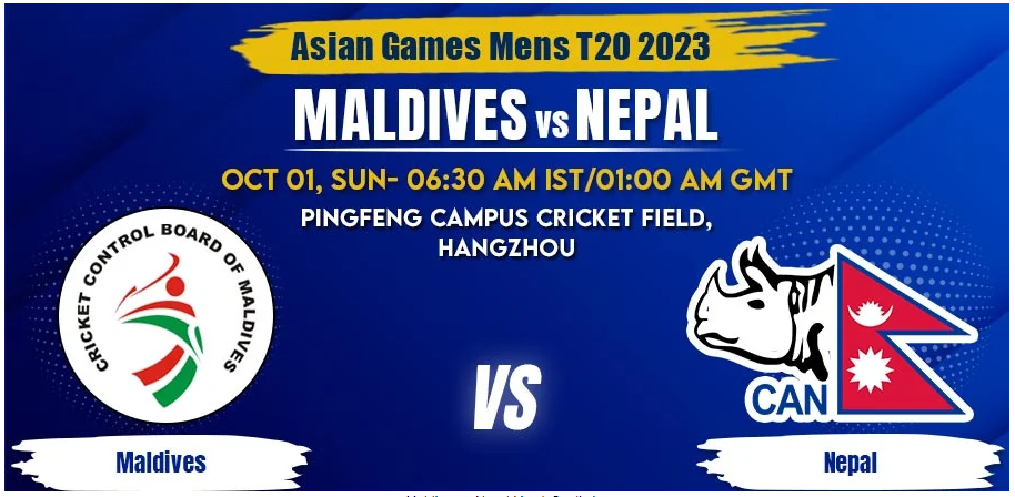 Maldives vs Nepal Today Match Prediction & Live Odds - Asian Games 2023