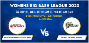 Melbourne Renegades vs Sydney Thunder Women T20 Today Match Prediction & Live Odds - WBBL 2023