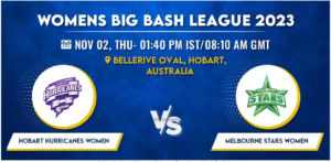 Hobart Hurricanes vs Melbourne Stars Women T20 Today Match Prediction & Live Odds - WBBL 2023