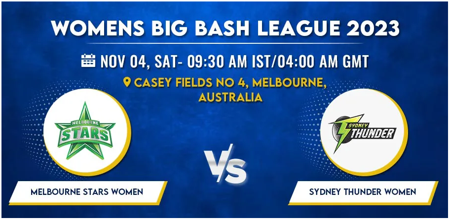 Melbourne Stars vs Sydney Thunder Women T20 Today Match Prediction & Live Odds - WBBL 2023