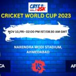 South Africa vs Afghanistan Match Prediction, Betting Tips & Odds - Cricket World Cup 2023