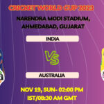 India vs Australia Final Match Prediction, Betting Tips & Odds - Cricket World Cup 2023