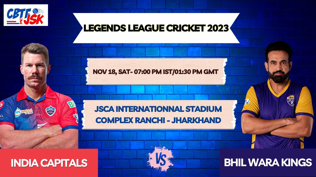 India Capitals vs Bhilwara Kings T20 Today Match Prediction & Live Odds - Legends League Cricket 2023