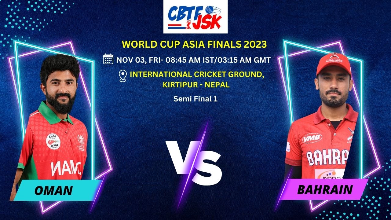 Oman vs Bahrain T20 Today Match Prediction & Live Odds - World Cup Asia Finals 2023