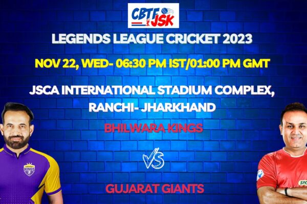 Bhilwara Kings vs Gujarat Giants T20 Today Match Prediction & Live Odds - Legends League Cricket 2023