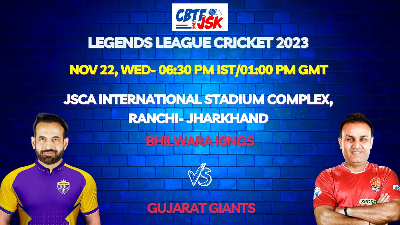 Bhilwara Kings vs Gujarat Giants T20 Today Match Prediction & Live Odds - Legends League Cricket 2023