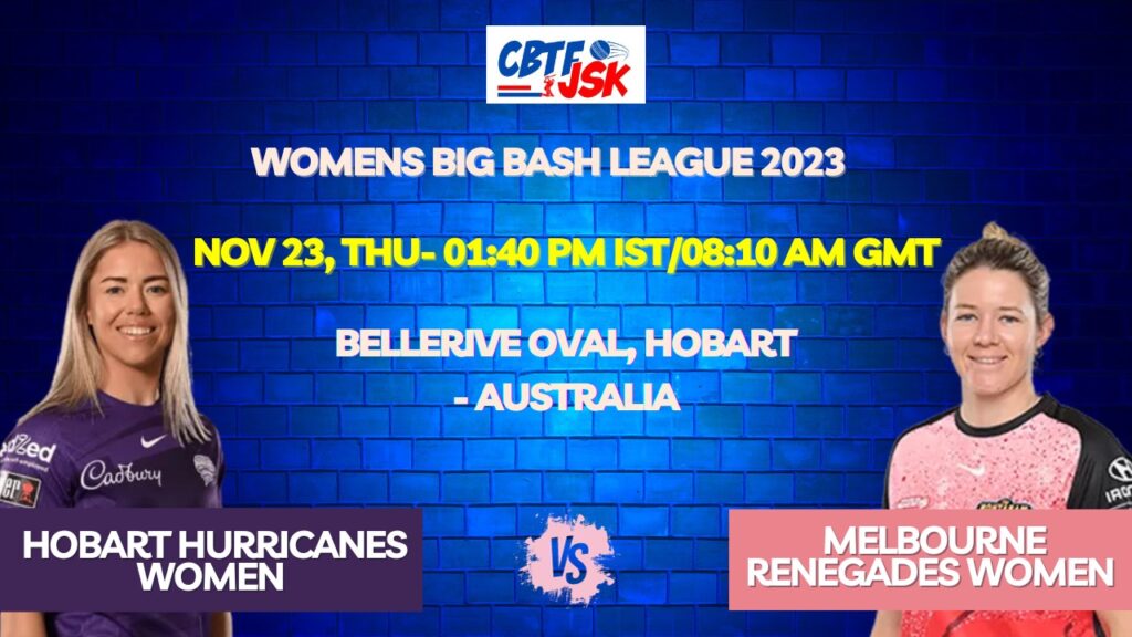 Hobart Hurricanes vs Melbourne Renegades Women T20 Today Match Prediction & Live Odds - WBBL 2023