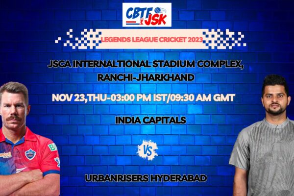 India Capitals vs Urbanrisers Hyderabad T20 Today Match Prediction & Live Odds - Legends League Cricket 2023