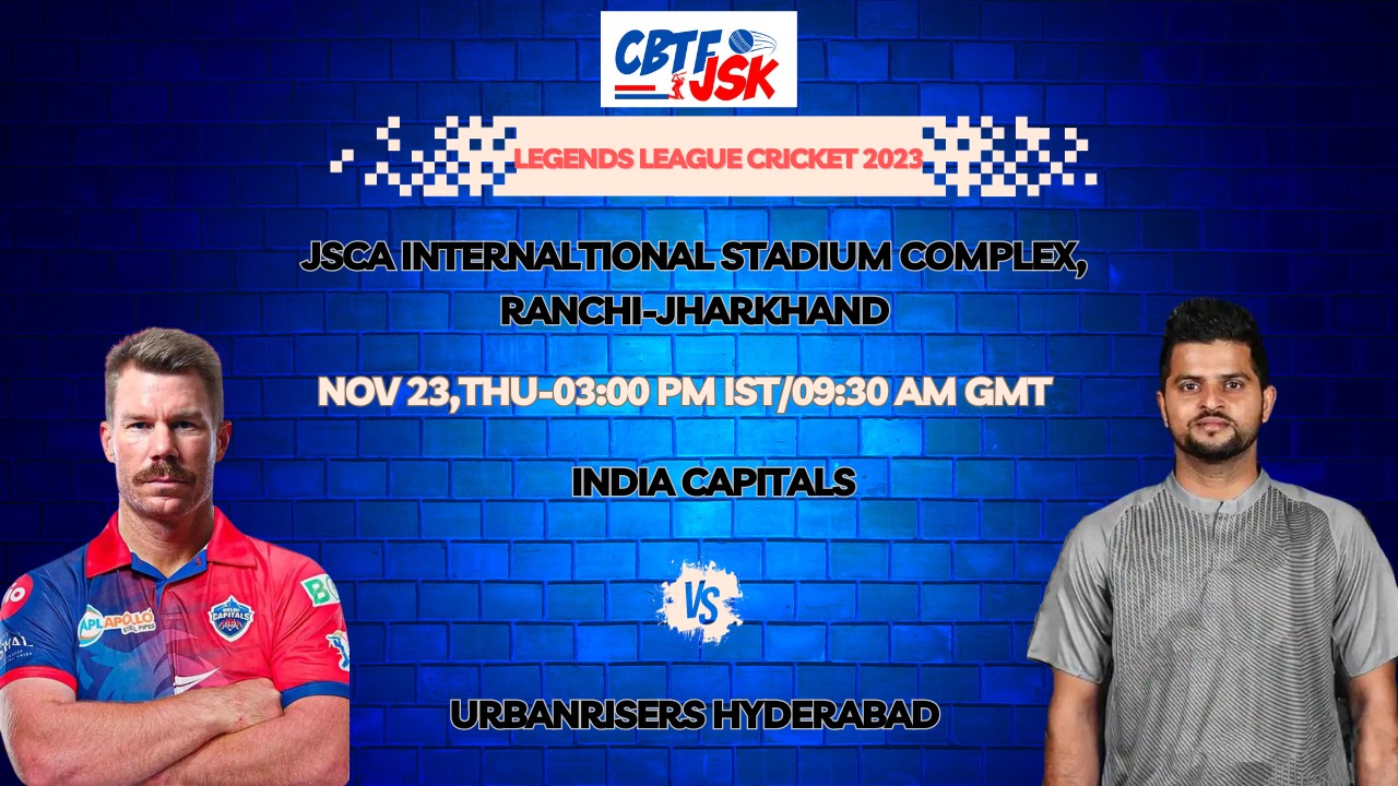 India Capitals vs Urbanrisers Hyderabad T20 Today Match Prediction & Live Odds - Legends League Cricket 2023