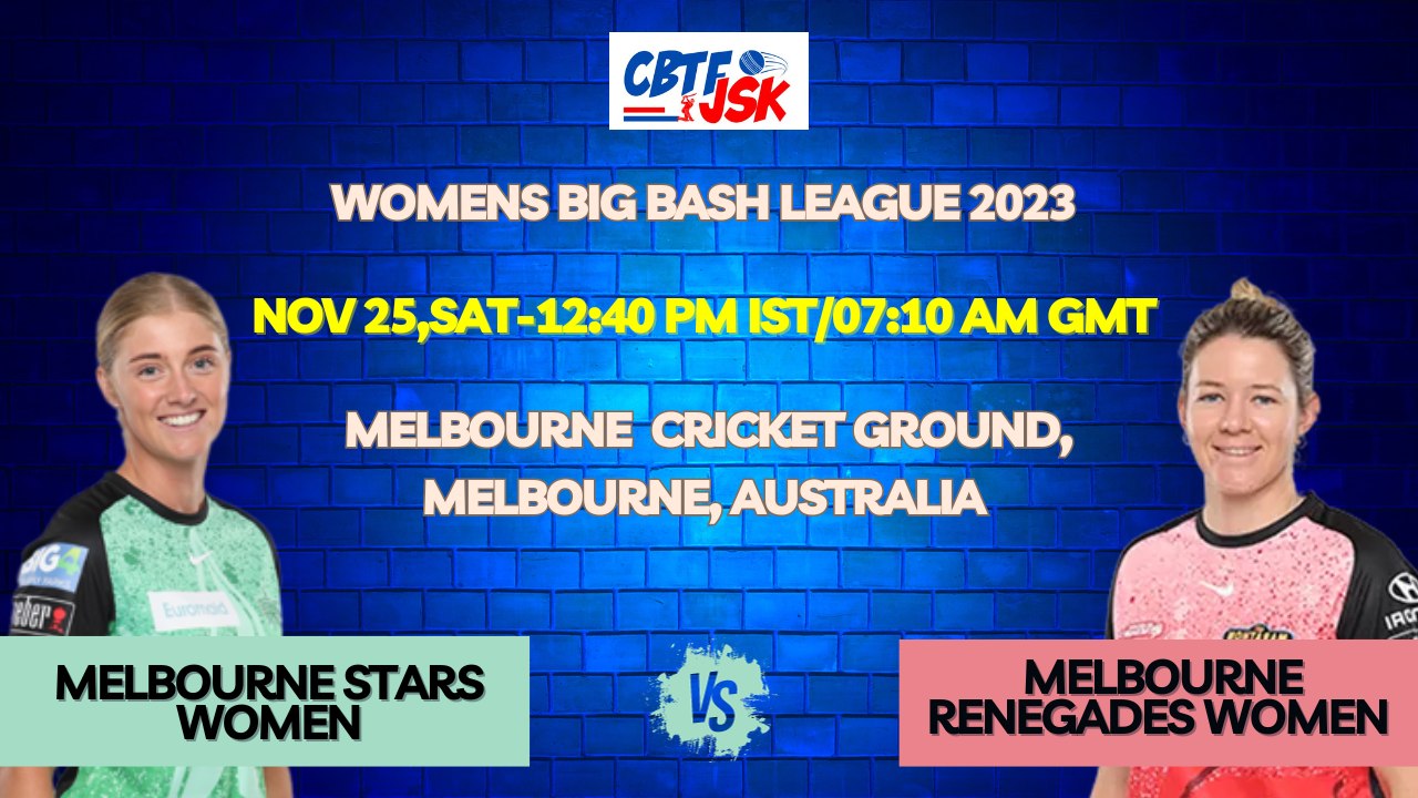 Melbourne Stars vs Melbourne Renegades Women T20 Today Match Prediction & Live Odds - WBBL 2023