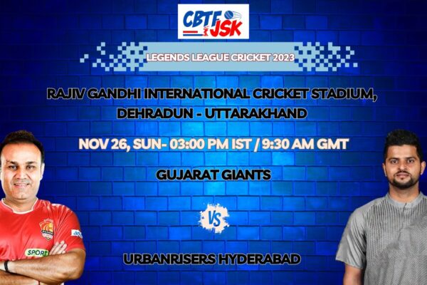 Gujarat Giants vs Urbanrisers Hyderabad T20 Today Match Prediction & Live Odds - Legends League Cricket 2023