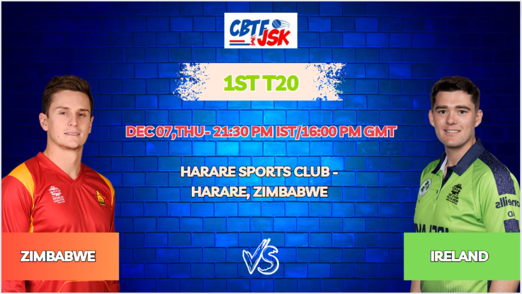 Zimbabwe vs Ireland 1st T20 Match Prediction, Betting Tips & Odds