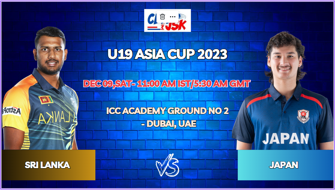 Sri Lanka vs Japan Today Match Prediction & Live Odds - U19 Asia Cup 2023