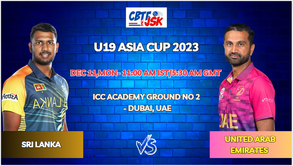 Sri Lanka vs UAE Today Match Prediction & Live Odds - U19 Asia Cup 2023