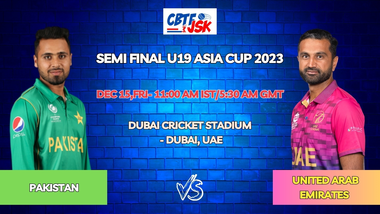 Pakistan vs UAE Today Match Prediction & Live Odds - Semi Final U19 Asia Cup 2023