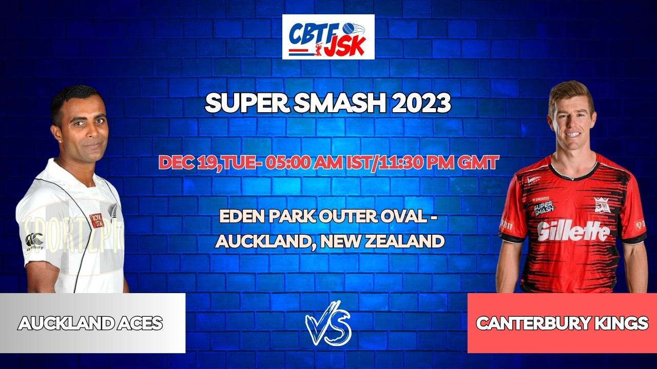 Auckland Aces vs Canterbury Kings Today Match Prediction & Live Odds - Super Smash 2023