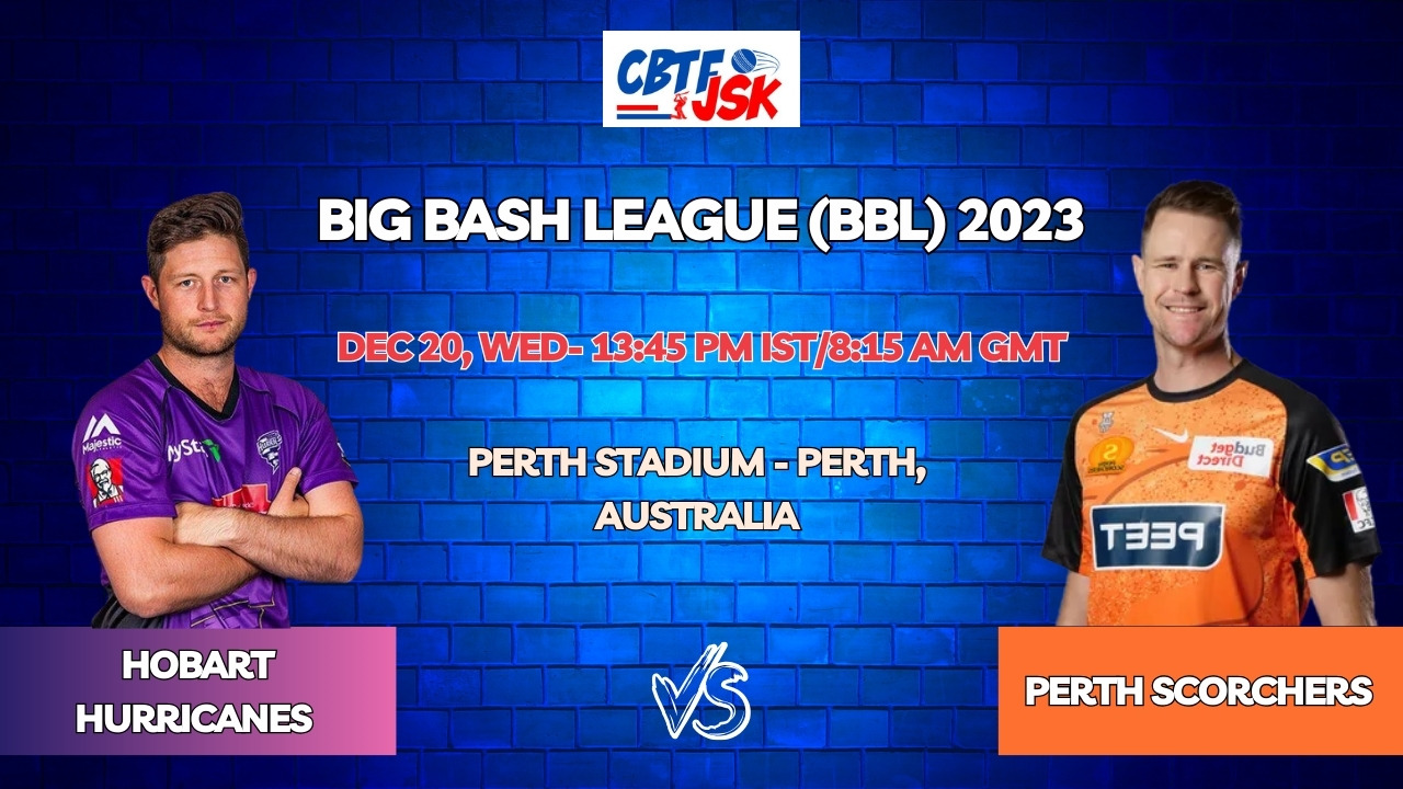 Perth Scorchers vs Hobart Hurricanes Today Match Prediction & Live Odds - BBL 2023