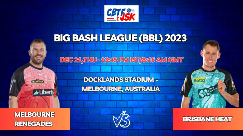 Melbourne Renegades vs Brisbane Heat Today Match Prediction & Live Odds - BBL 2023