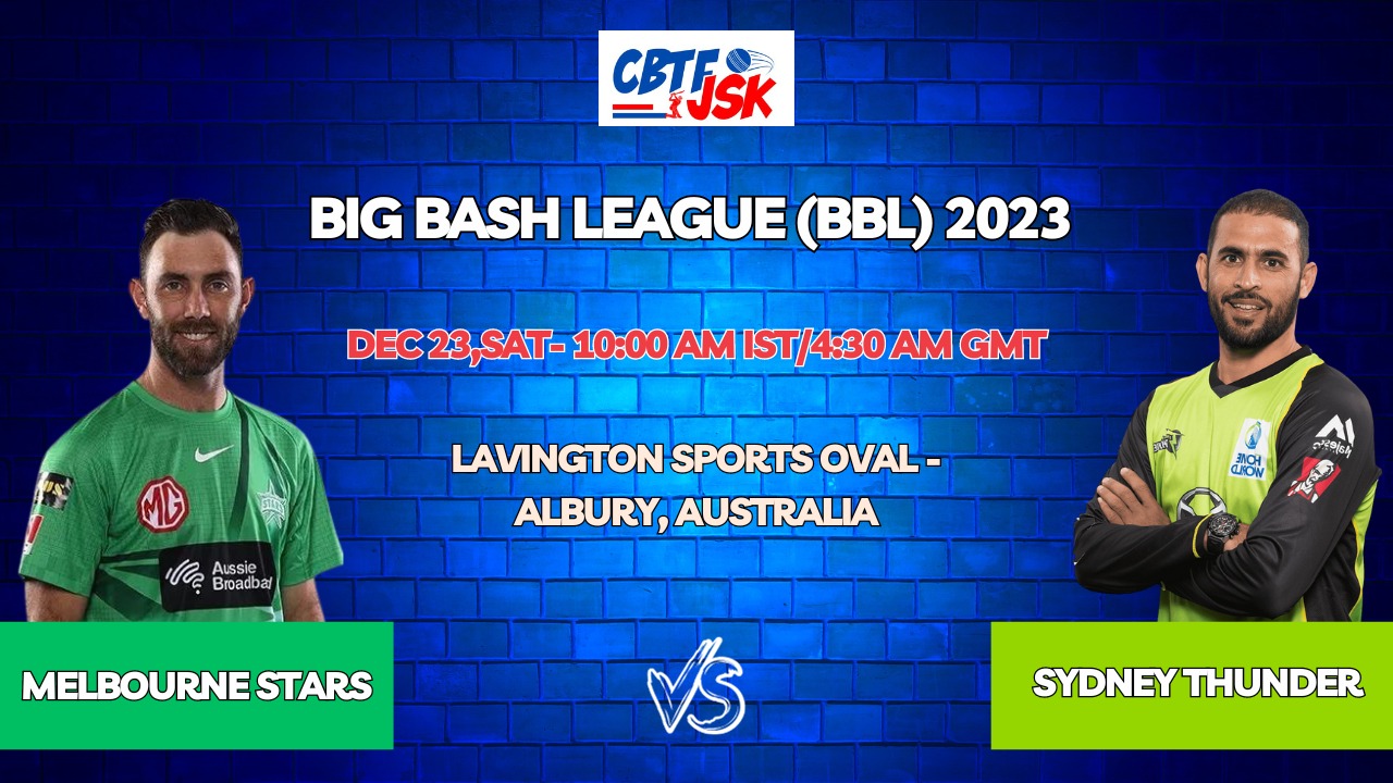 Melbourne Stars vs Sydney Thunder Today Match Prediction & Live Odds - BBL 2023