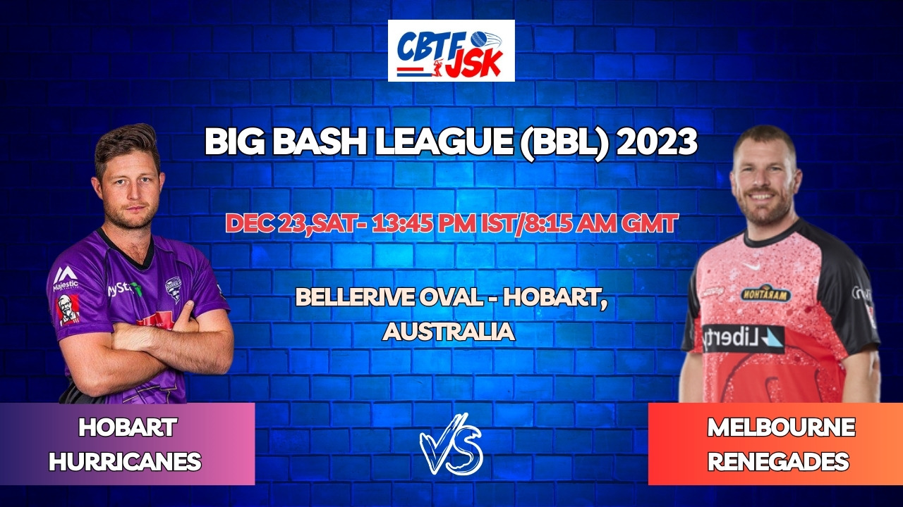 Hobart Hurricanes vs Melbourne Renegades Today Match Prediction & Live Odds - BBL 2023