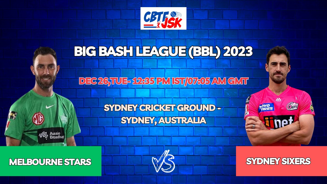 Sydney Sixers vs Melbourne Stars Today Match Prediction & Live Odds - BBL 2023