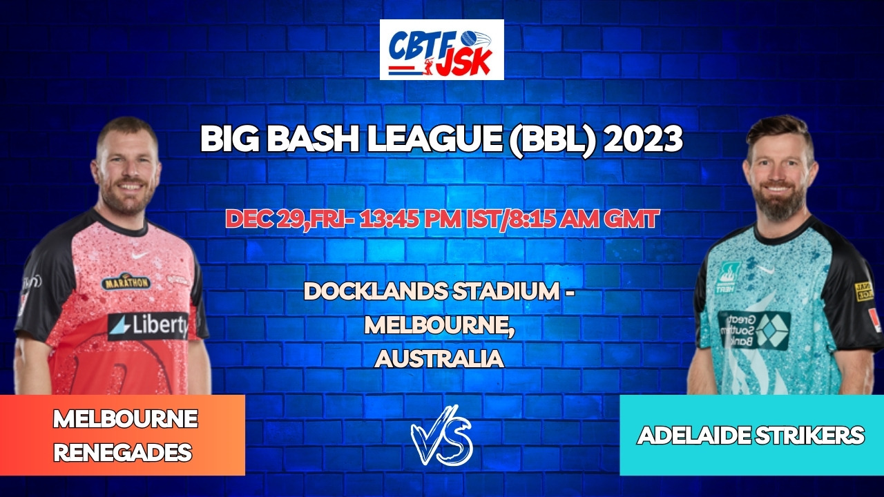 Melbourne Renegades vs Adelaide Strikers Today Match Prediction & Live Odds - BBL 2023