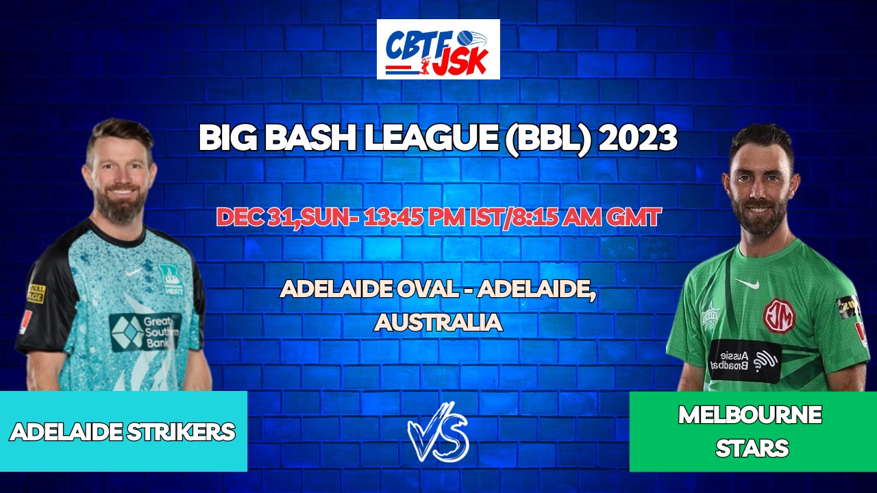 Adelaide Strikers vs Melbourne Stars Today Match Prediction & Live Odds - BBL 2023