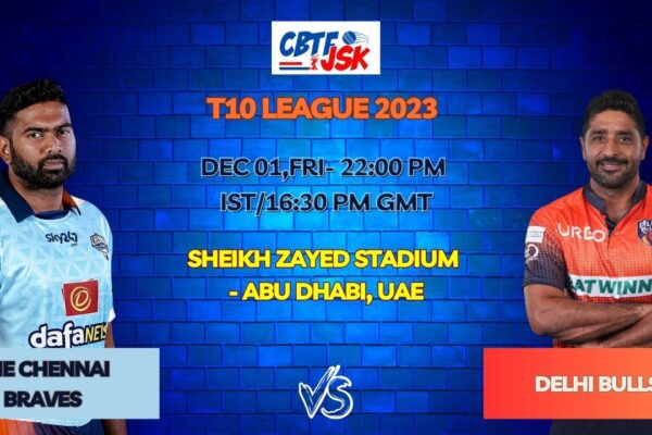 The Chennai Braves vs Delhi Bulls Today Match Prediction & Live Odds - T10 League 2023