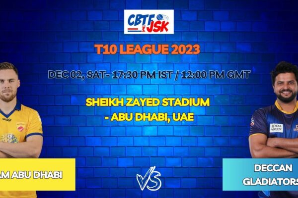 Team Abu Dhabi vs Deccan Gladiators Today Match Prediction & Live Odds - T10 League 2023