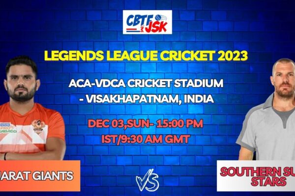 Southern Super Stars vs Gujarat Giants T20 Today Match Prediction & Live Odds - Legends League Cricket 2023