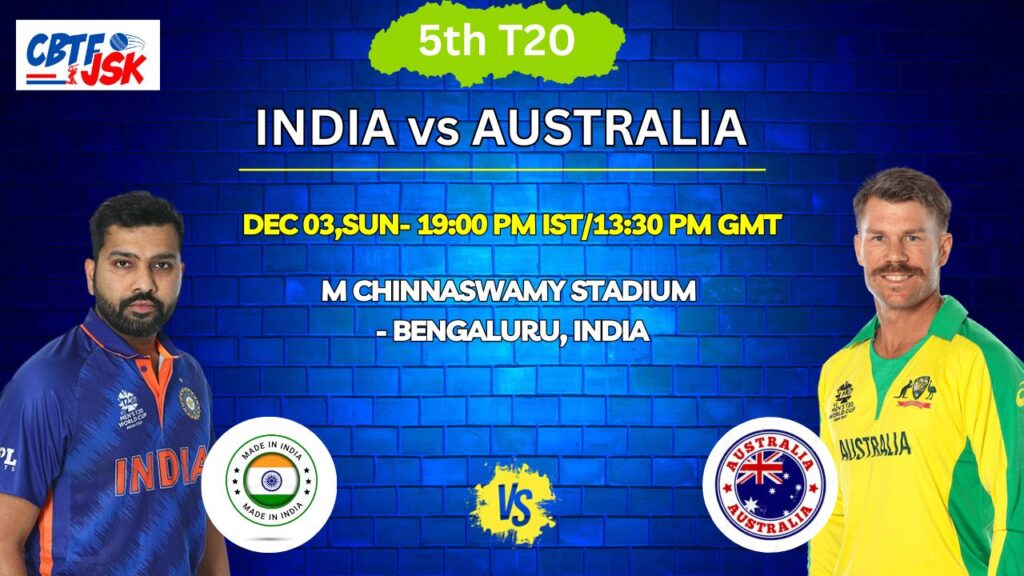 India vs Australia 5th T20 Match Prediction, Betting Tips & Odds