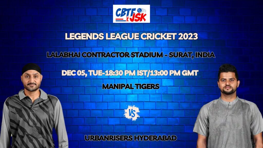 Manipal Tigers vs Urbanrisers Hyderabad T20 Today Match Prediction & Live Odds - Qualifier Legends League Cricket 2023