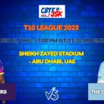 Bangla Tigers vs The Chennai Braves Today Match Prediction & Live Odds - T10 League 2023